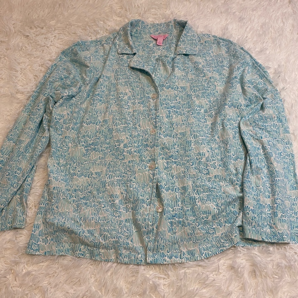 Lilly Pulitzer Soft Cotton Pajama Top Long Sleeve